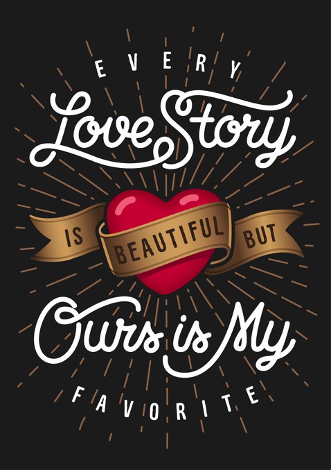 关于爱关于love的平面字体海报设计
