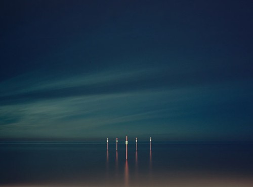 夜景大海风光摄影图片
