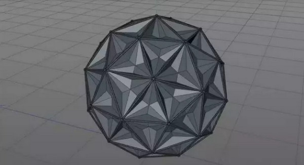配图9 C4D教程：5分钟搞定复杂的多边形球体建模.jpg